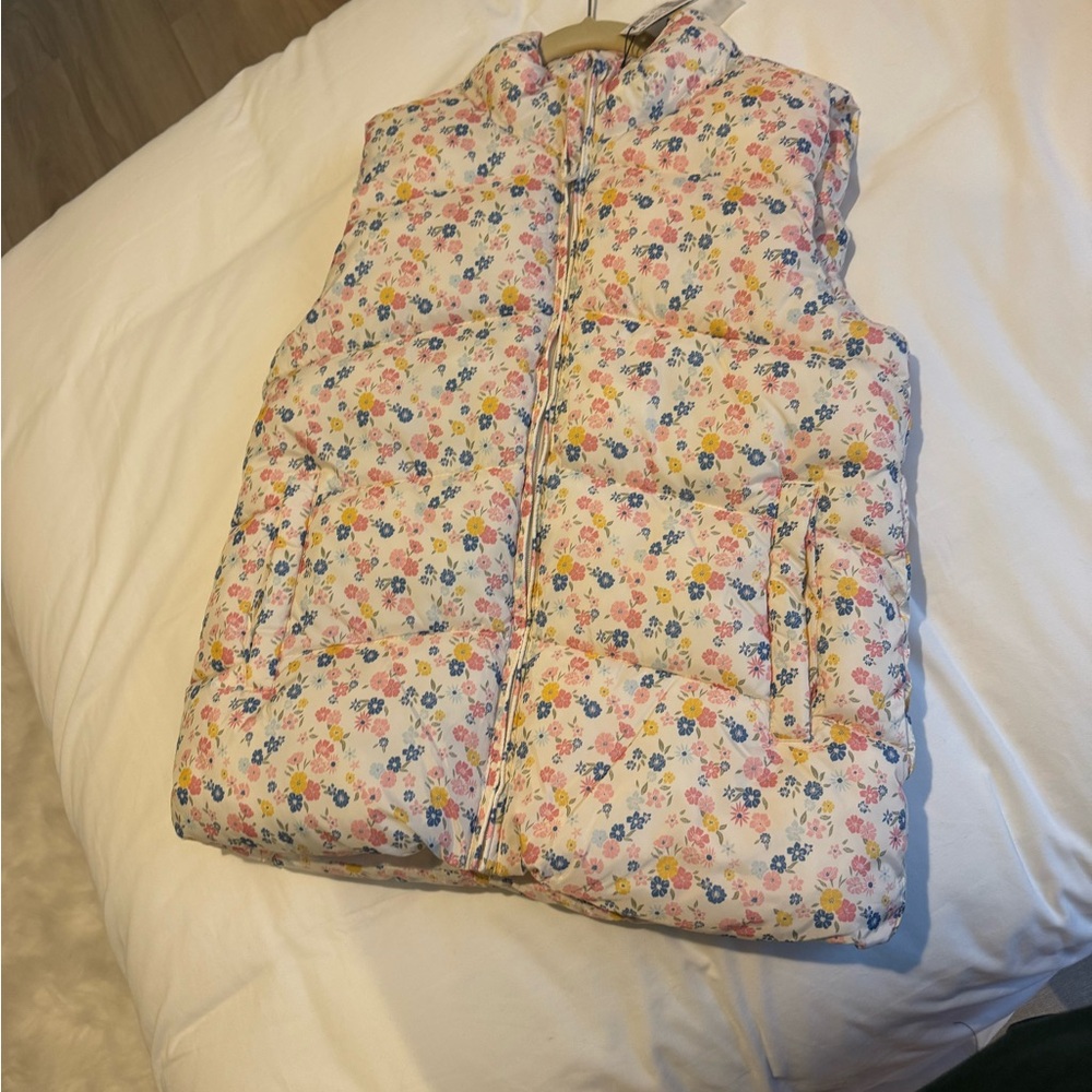 Floral Puffer Vest